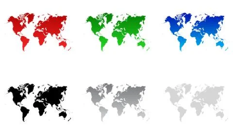 World maps Stock Illustration