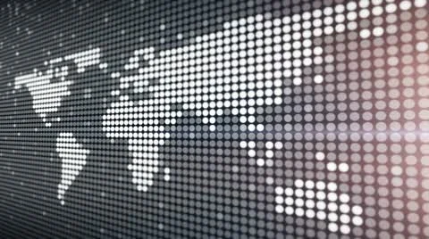 World maps point art 9 動画素材 10574592