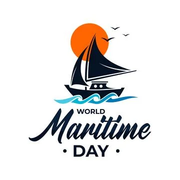World Maritime Day template background with sailboat for World Maritime Day Stock Illustration