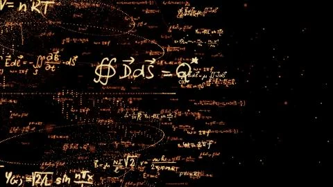 World Mathematical Formulas Stock Illustration