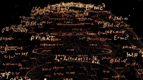 World Mathematical Formulas Stock Illustration