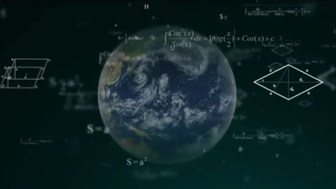 World Mathematics. A world full of mathematics, calculations Stock Footage 80188865