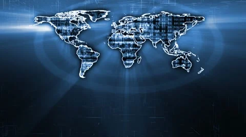 World In Matrix Stock Footage 8658206