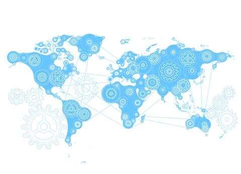 World mechanism Stock-Illustration