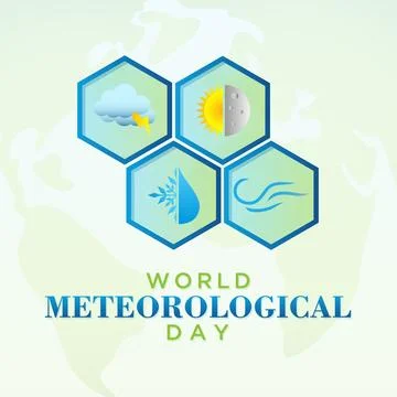 World Meteorological Day greeting vector design Stock Illustration