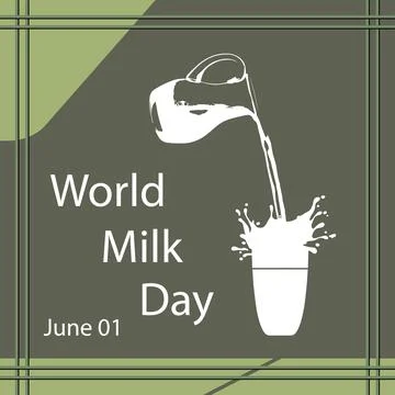 World Milk Day. Stock Illustration
