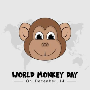 World Monkey Day Stock Illustration