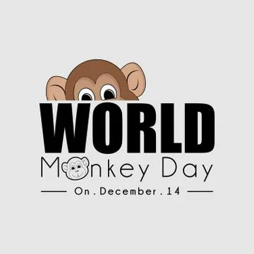 World Monkey Day Stock Illustration