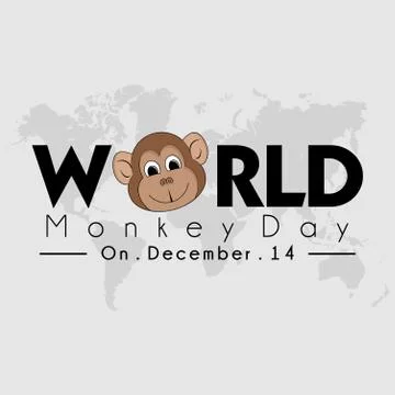 World Monkey Day Stock Illustration