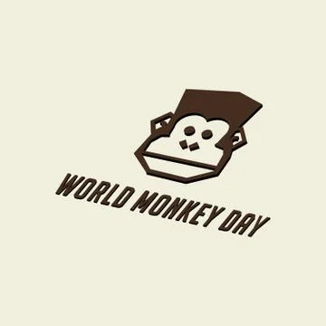 World Monkey Day Stock Illustration