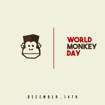 World Monkey Day Stock Illustration