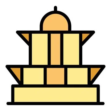 World monument icon vector flat Stock Illustration