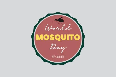 World Mosquito Day typography vector design on badge vector illustration Stock Illustration