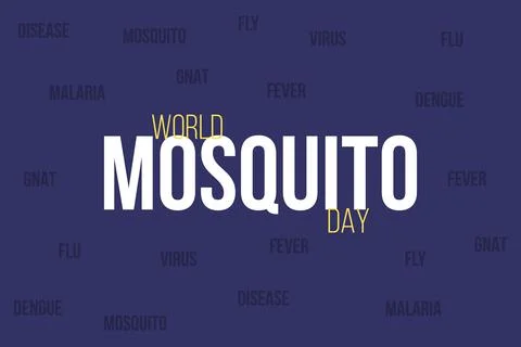 World Mosquito Day typography vector background design Stock Illustration