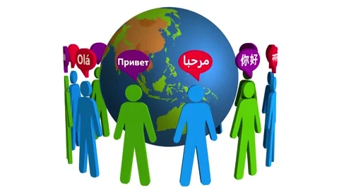 World Mother language day 3d concept animation Stock Footage 328634034