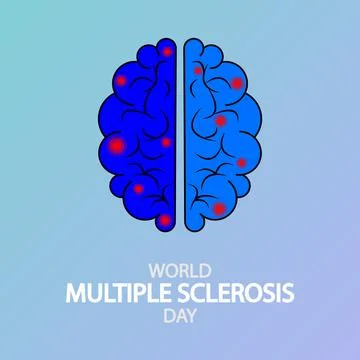 World multiple sclerosis day brain Illustrazione stock