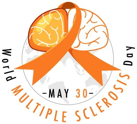 World Multiple Sclerosis Day logo or banner Stock Illustration