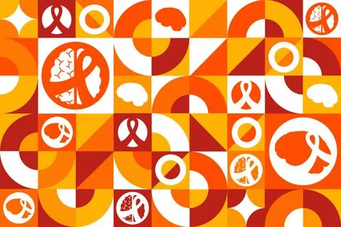 World Multiple Sclerosis Day. May 30. Seamless geometric pattern. Template for Stock Illustration