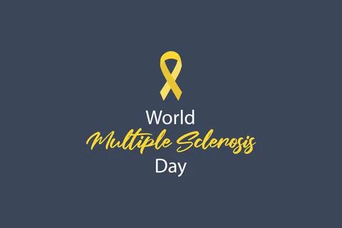 World Multiple Sclerosis day symbol. Yellow ribbon Stock-Illustration