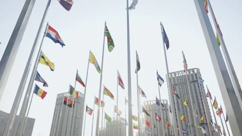World national flags 스톡 동영상 240163702