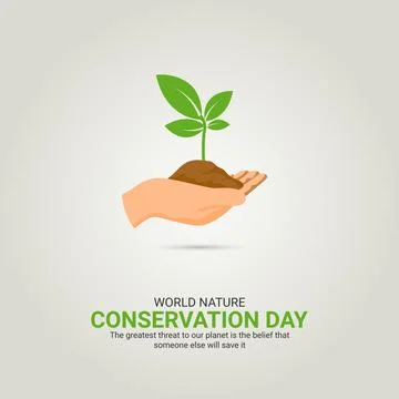 World Nature Conservation Day creative ads design. July 28, vector, illustration Stock Illustration