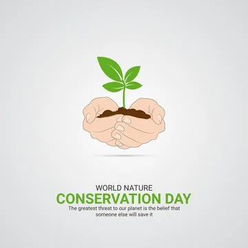 World Nature Conservation Day creative ads design. July 28, vector, illustration Stock Illustration