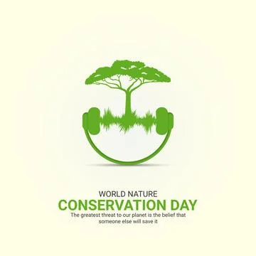 World Nature Conservation Day creative ads design. July 28, vector, illustration Stock Illustration