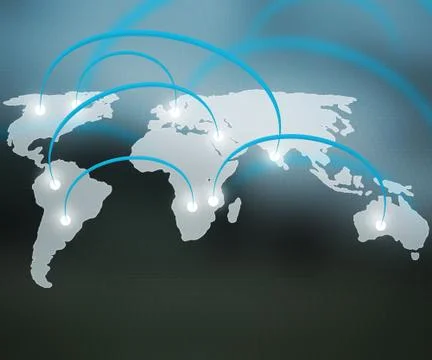 World network blue background Stock Illustration