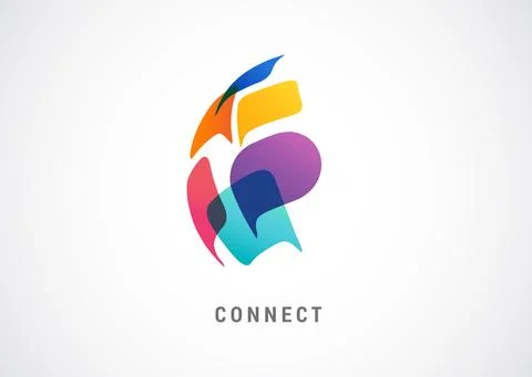 World network, communication and connect people concept logo design with Stock Illustration