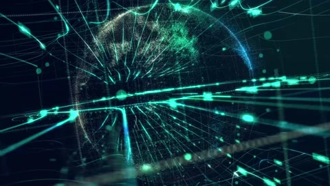 World network graphic intro Stock Footage 238464884