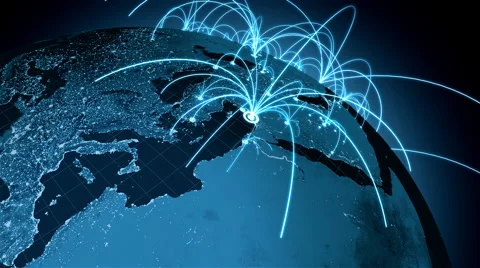 World network loop Stock Footage 47873816