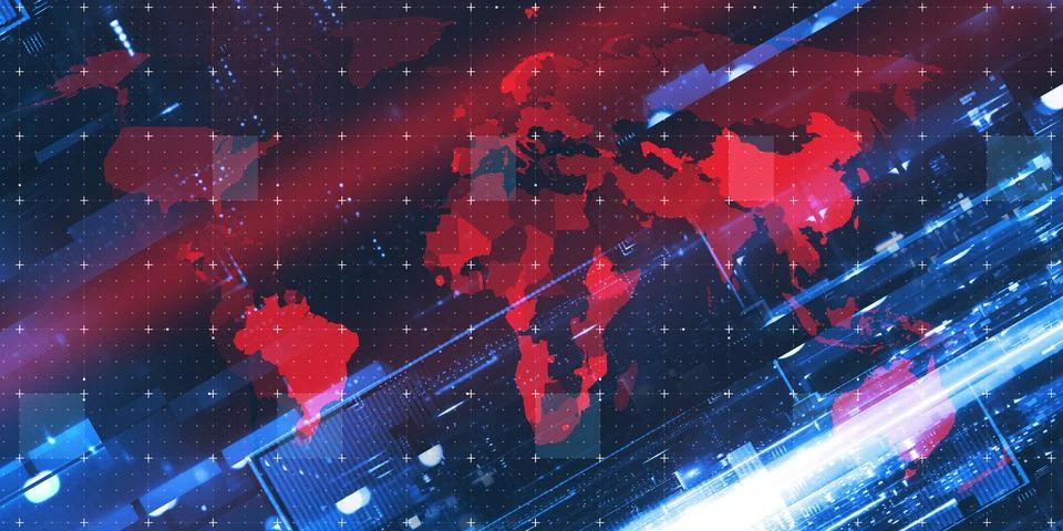 World News Background Image Visualization Stock Illustration