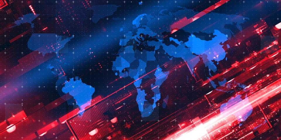 World News Background Image Visualization Stock Illustration