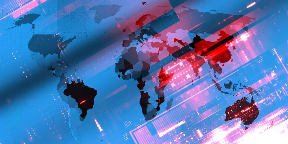 World News Background Image Visualization Illustrazione stock