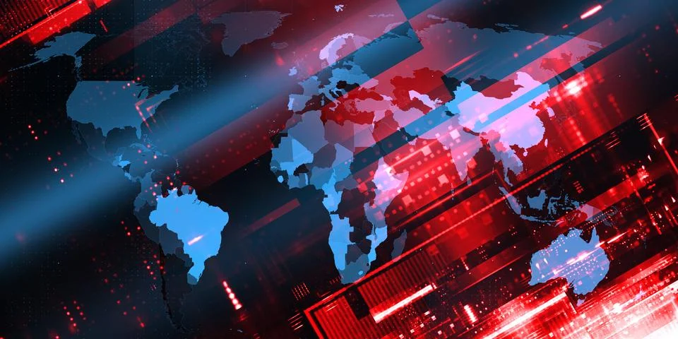 World News Background Image Visualization Stock Illustration