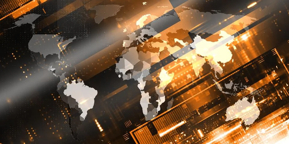 World News Background Image Visualization Illustrazione stock