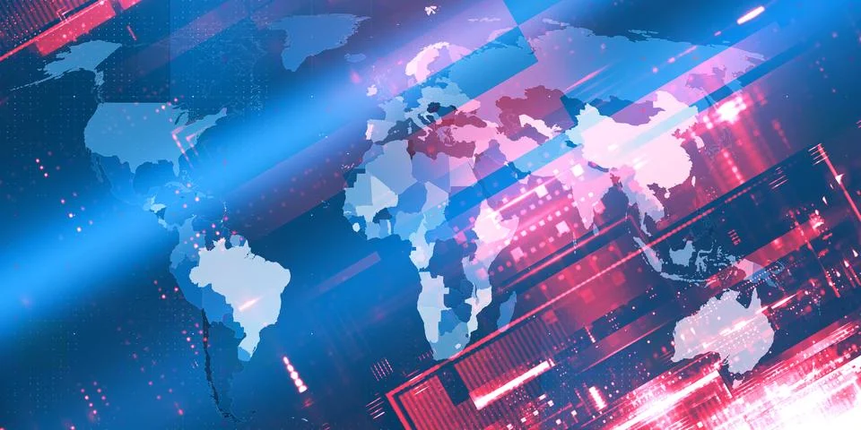 World News Background Image Visualization Stock Illustration