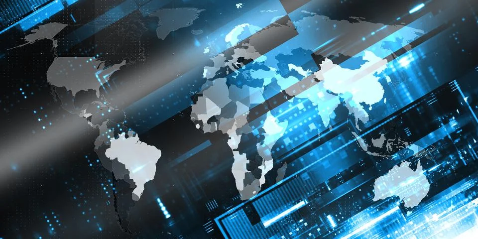 World News Background Image Visualization 库存插图