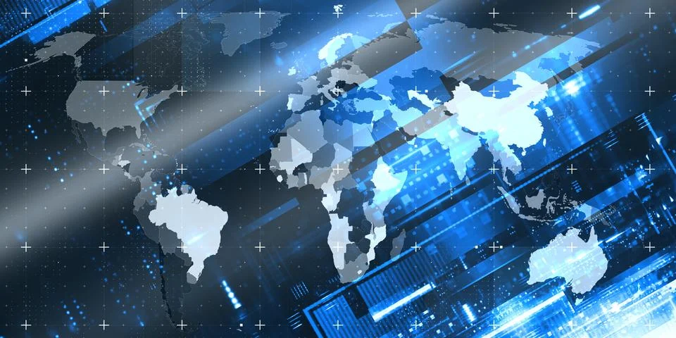 World News Background Image Visualization Illustrazione stock
