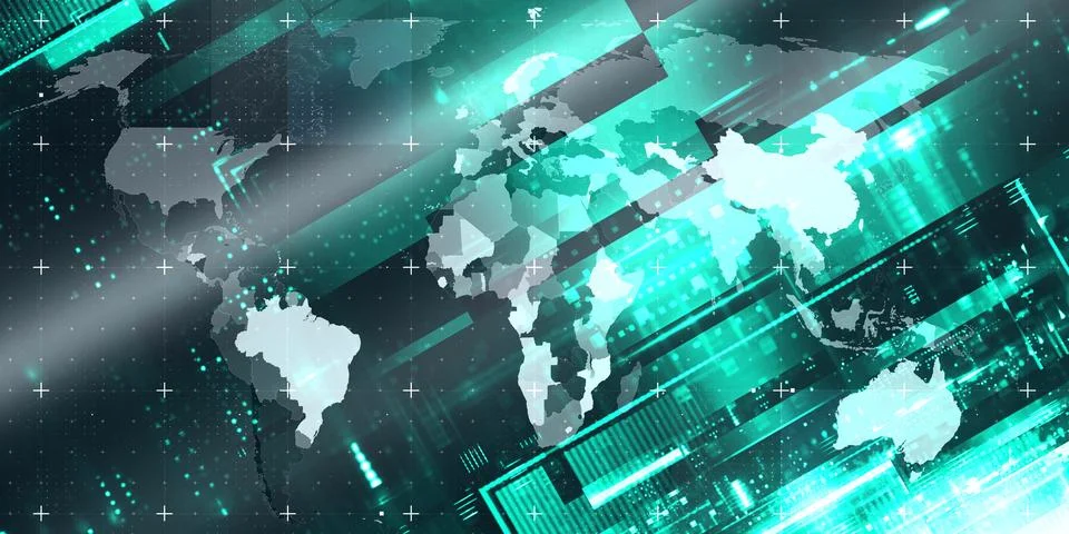 World News Background Image Visualization 库存插图