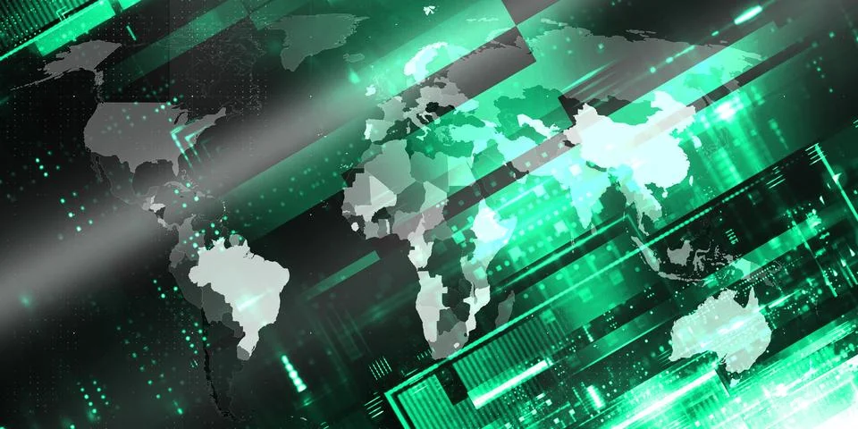 World News Background Image Visualization Stockillustratie
