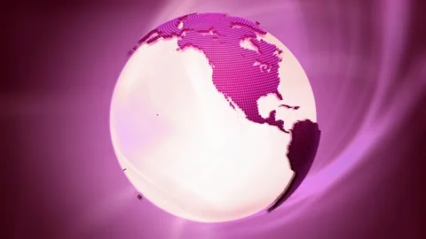World News Broadcasting 4K UHD Animated Background with Digital Globe Stock Footage 344661179