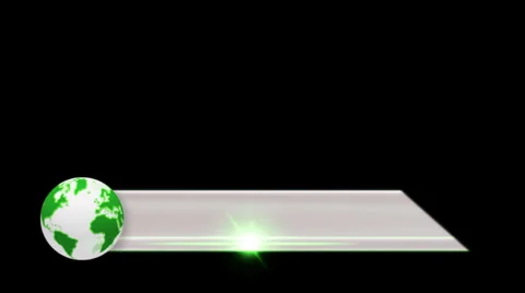 World News Ecologic Earth Globe Lower Third Animation Stock-Footage 34609791