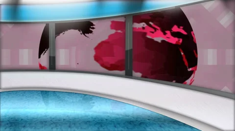 World News Virtual Studio Background (LOOP) Stock Footage 30567053