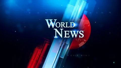 World News Virtual studio Illustrazione stock