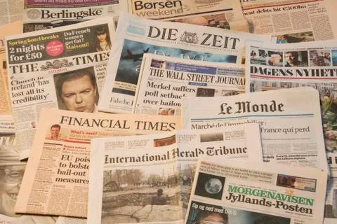 World newspapers Stock Photos