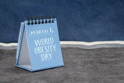 World Obesity Day, March 4 - calendar note Stock Photos