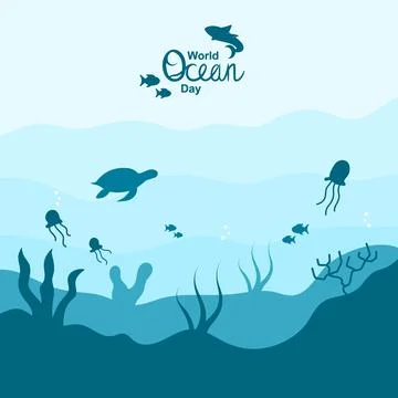 World ocean day 3 Stock Illustration