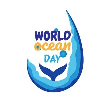 World ocean day design vector Illustrazione stock