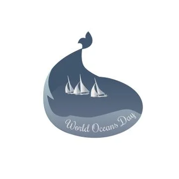 World ocean day icon Stock Illustration